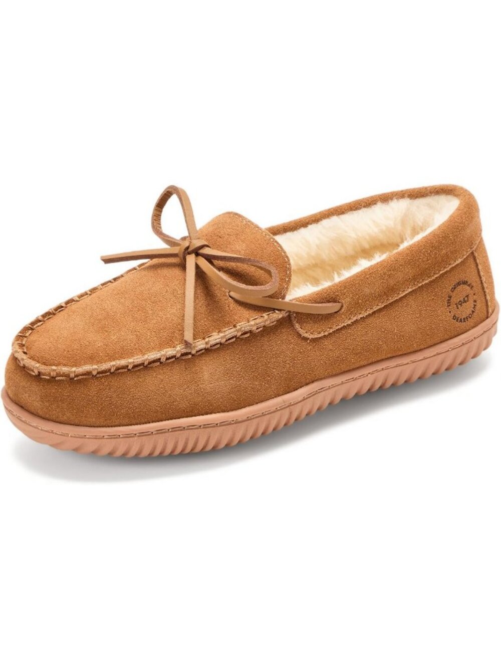 Cozy Genuine Suede Moccasin Slippers for Women | Indoor Outdoor House Shoes